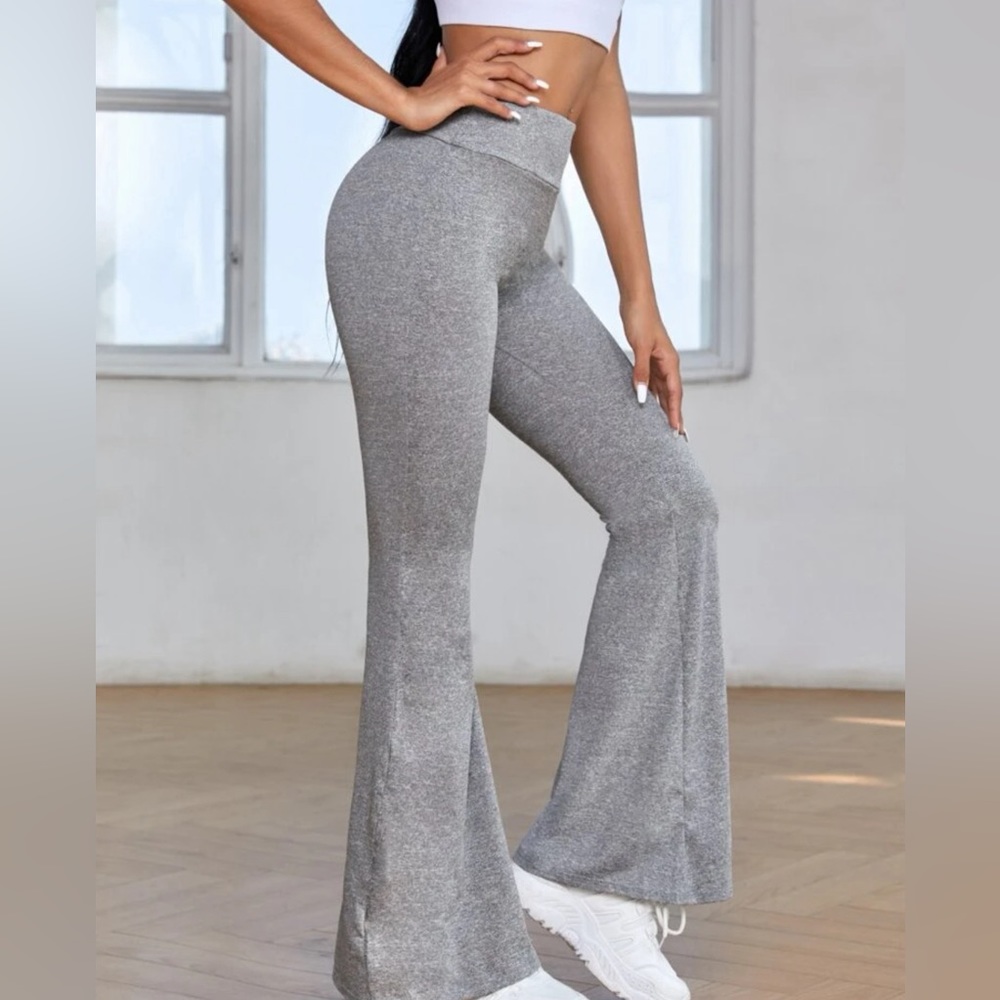 SHEIN grey yoga/workout flare leggings size S